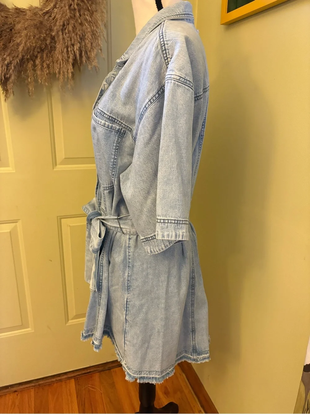 FREE PEOPLE Jenny Tunic in Washed Denim size M